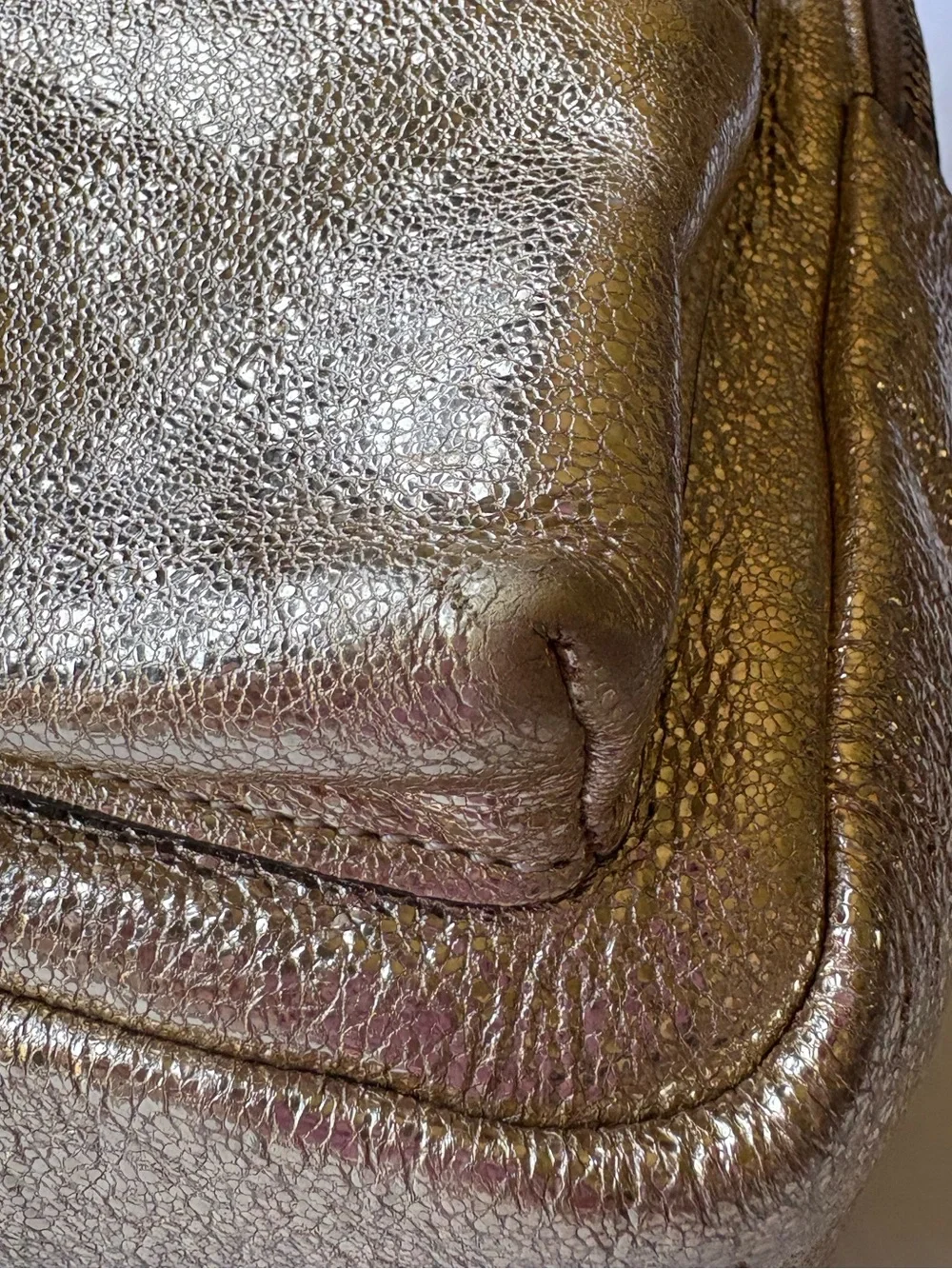 Coach Mini Charlie Backpack Gold Crinkle - Picture 7 of 11